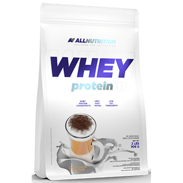 Сывороточный протеин концентрат AllNutrition Whey Protein (900 г) алл нутришн Caffe  Late,  мл, AllNutrition. Сывороточный концентрат. Набор массы Восстановление Антикатаболические свойства 