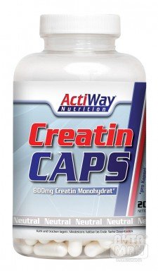 Creatin Caps, 200 pcs, ActiWay Nutrition. Creatine monohydrate. Mass Gain Energy & Endurance Strength enhancement 