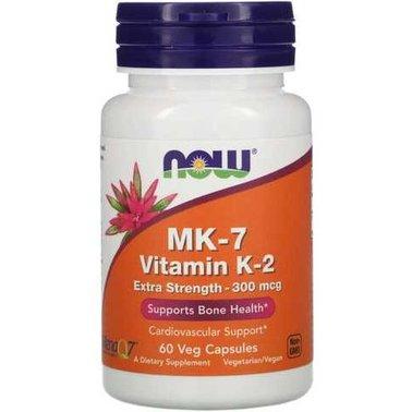 Now NOW Foods MK-7 Vitamin K-2 300 mcg 60 VCaps, , 60 шт.