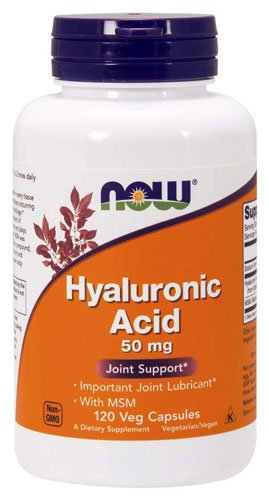 NOW Hyaluronic Acid with MSM 120 капс Без вкуса,  мл, Now. Гиалуроновая кислота. Поддержание здоровья 