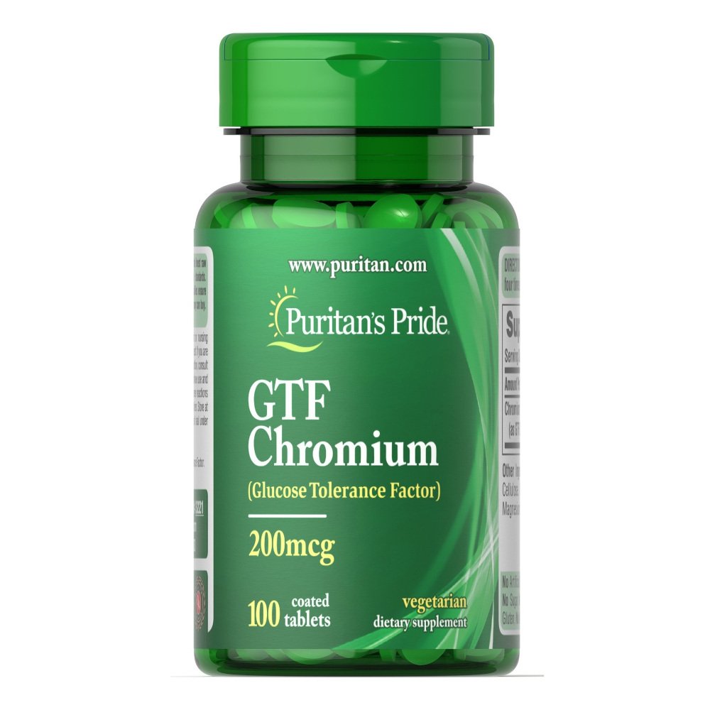 Puritan's Pride Витамины и минералы Puritan's Pride GTF Chromium 200 mcg, 100 таблеток, , 