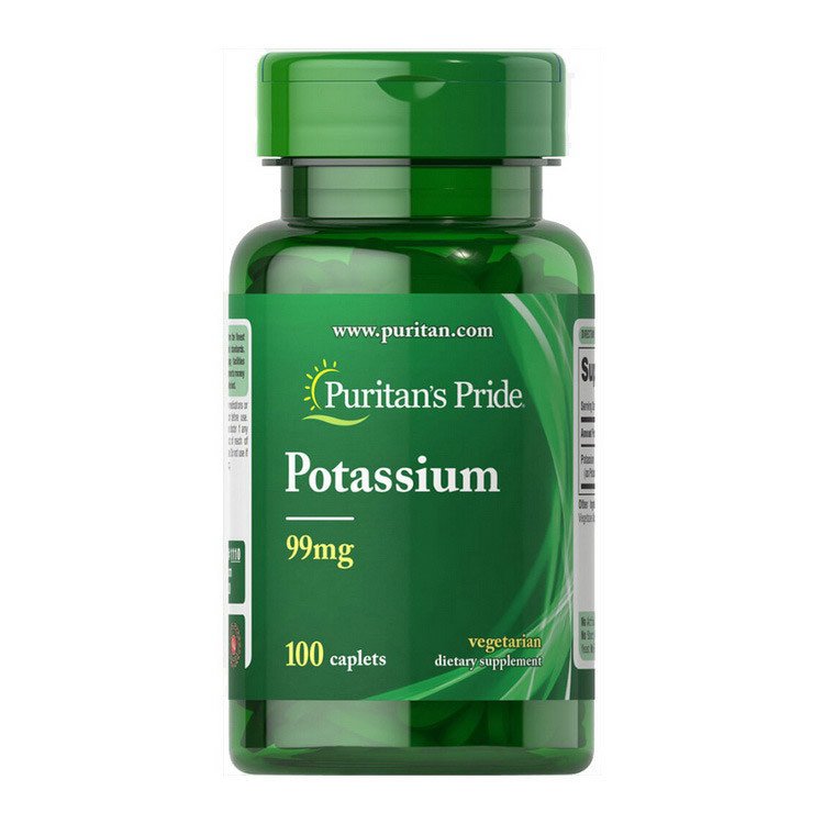 Калий глюконат Puritan's Pride Potassium 99 mg (100 капс) пуританс прайд,  мл, Puritan's Pride. Калий К. Поддержание здоровья Укрепление иммунитета 