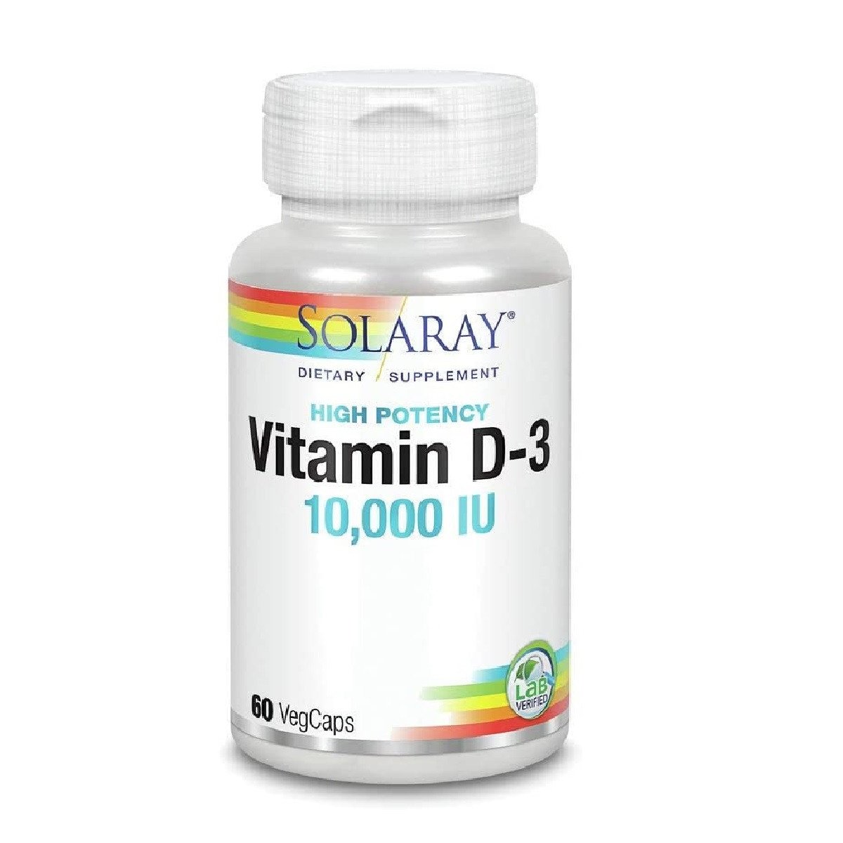 Витамин D-3 10000 IU Solaray 60 Капсул,  мл, Solaray. Витамин D. 