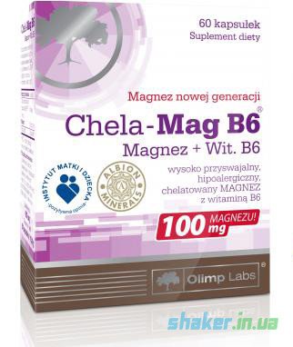 Магний Б6 Olimp Chela-Mag B6 (60 капс) олимп,  мл, Olimp Labs. Магний Mg. Поддержание здоровья Снижение холестерина Предотвращение утомляемости 