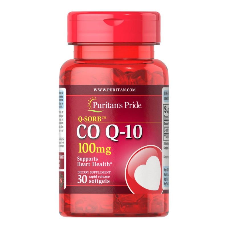 Витамины и минералы Puritan's  Pride CO Q10 100 mg, 30 капсул,  мл, Puritan's Pride. Витамины и минералы. Поддержание здоровья Укрепление иммунитета 