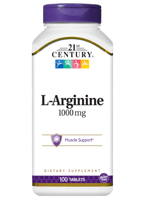 Амінокислота 21st Century L-Arginine 1000 mg 100 Tabs,  ml, 21st Century. Aminoácidos. 