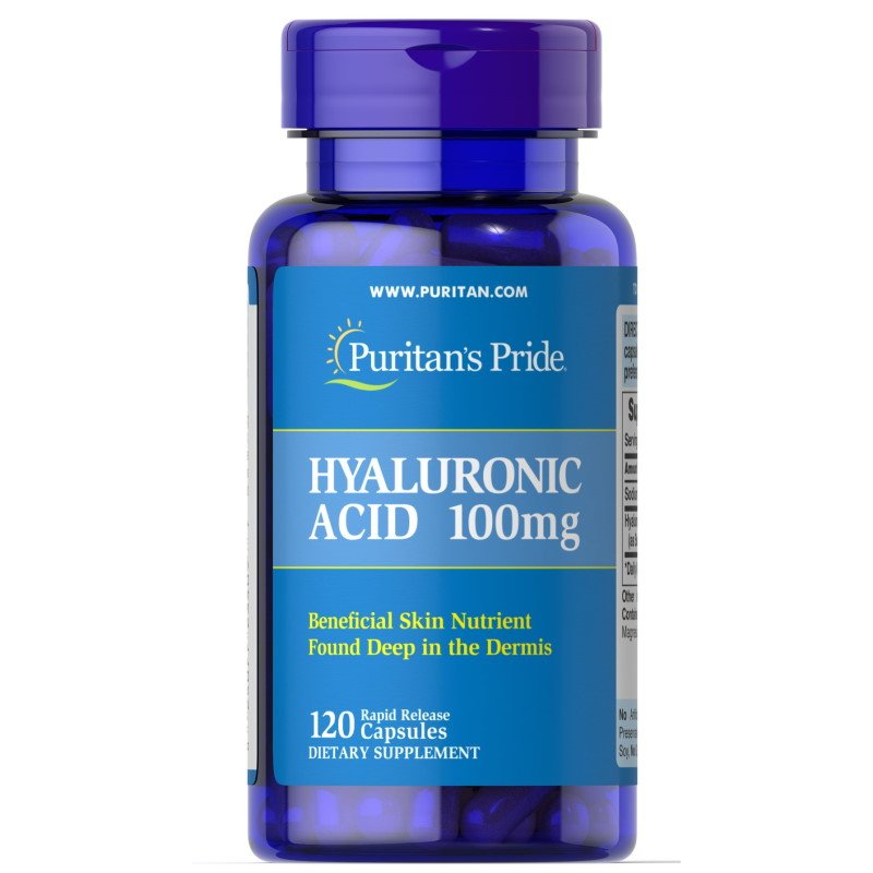 Для суставов и связок Puritan's Pride Hyaluronic Acid 100 mg, 120 капсул,  мл, Puritan's Pride. Хондропротекторы. Поддержание здоровья Укрепление суставов и связок 