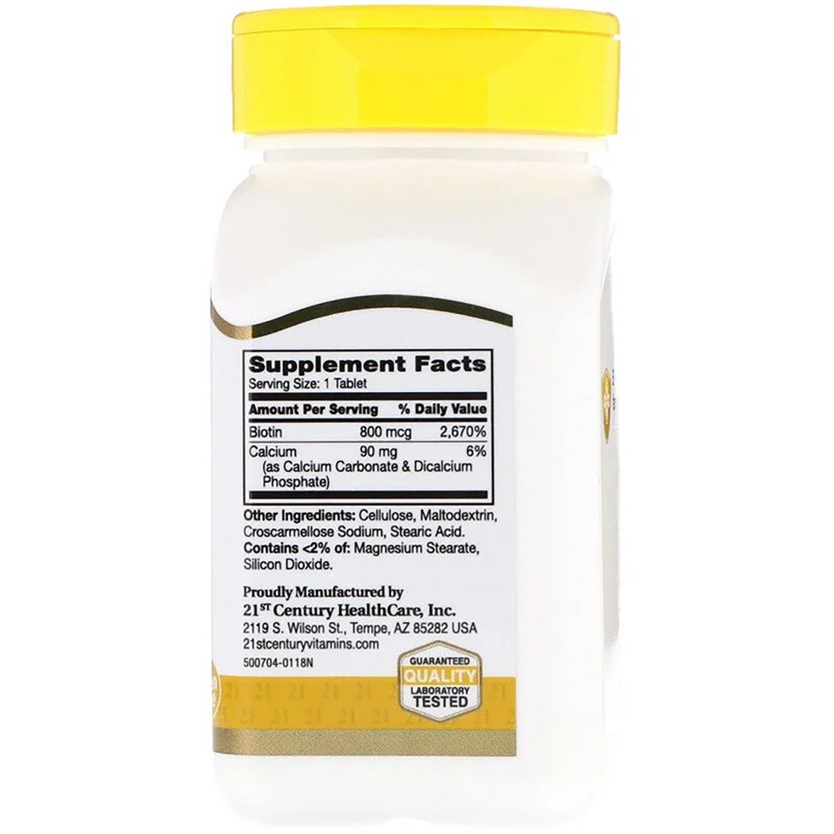 Биотин, 800 мкг, 21st Century, 110 таблеток,  ml, 21st Century. Vitamina B