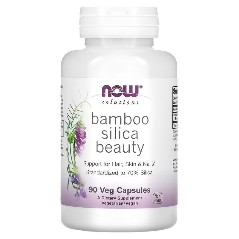 Now Натуральная добавка NOW Solutions Bamboo Silica Beauty, 90 вегакапсул, , 
