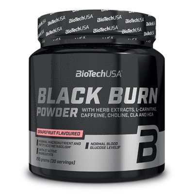 Жиросжигатель BioTech Black Burn, 210 грамм Грейпфрут,  ml, BioTech. Fat Burner. Weight Loss Fat burning 