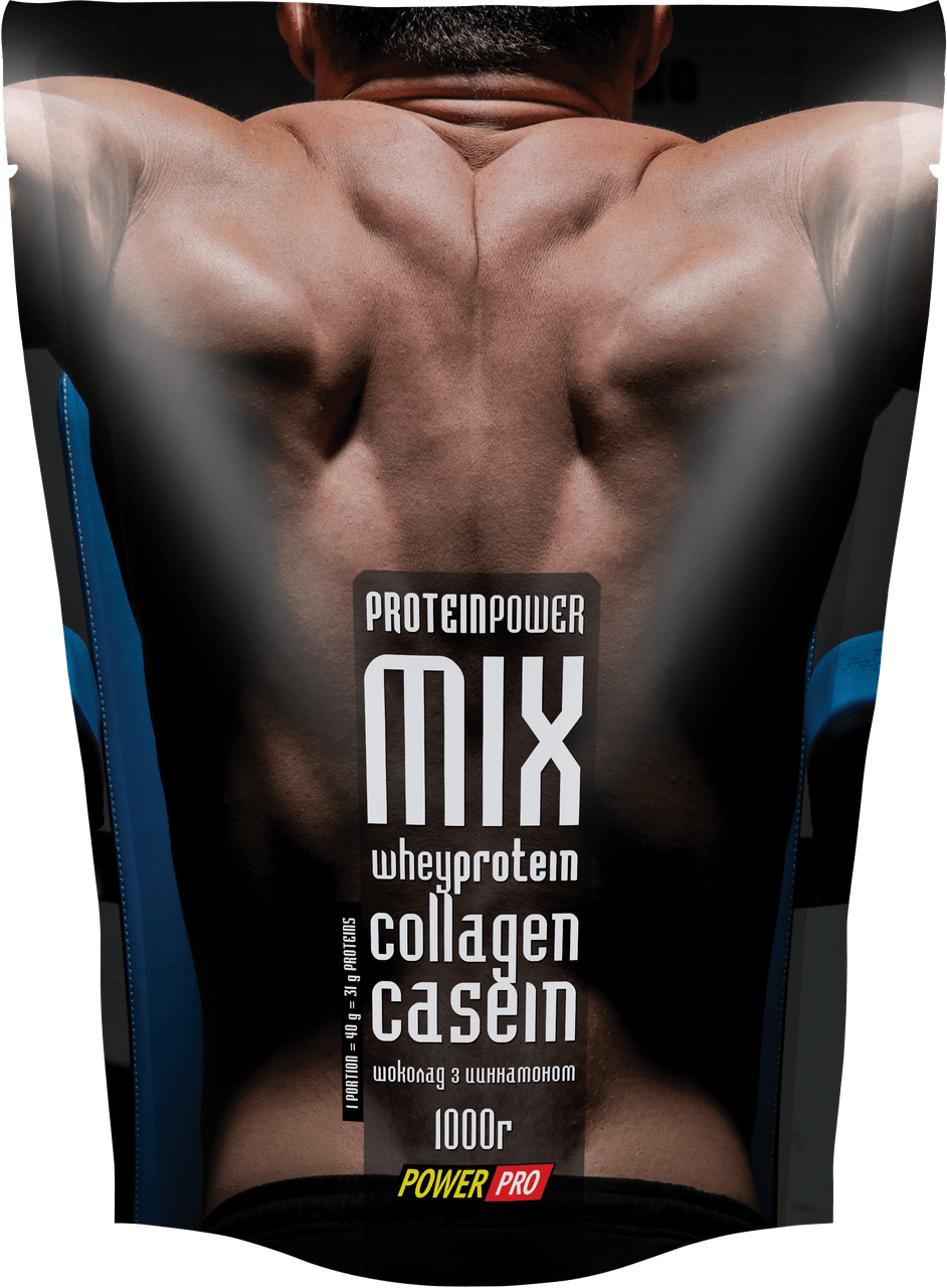 Протеїн Power Pro Protein MIX 1000 г (з колагеном),  ml, Power Pro. Protein. Mass Gain recovery Anti-catabolic properties 