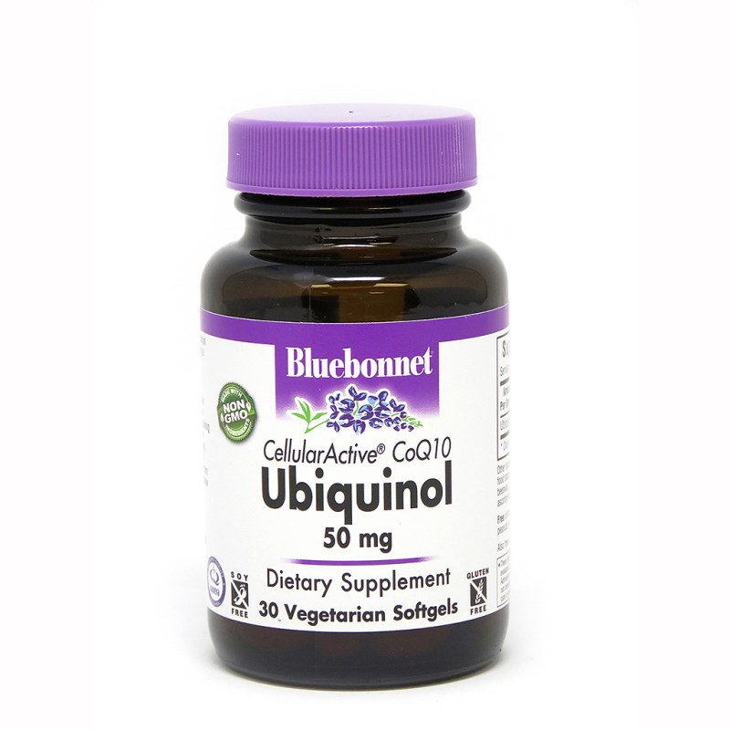 Витамины и минералы Bluebonnet Cellular Active Ubiquinol 50 mg, 30 вегакапсул,  ml, Bluebonnet Nutrition. Vitamins and minerals. General Health Immunity enhancement 