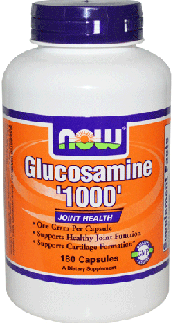 Glucosamine 1000, 180 шт, Now. Глюкозамин. Поддержание здоровья Укрепление суставов и связок 