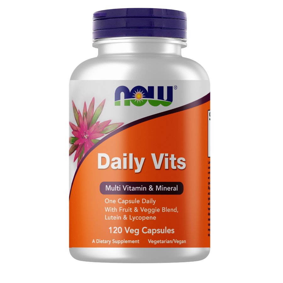 Витамины и минералы NOW Daily Vits, 120 вегакапсул,  ml, Now. Vitamins and minerals. General Health Immunity enhancement 