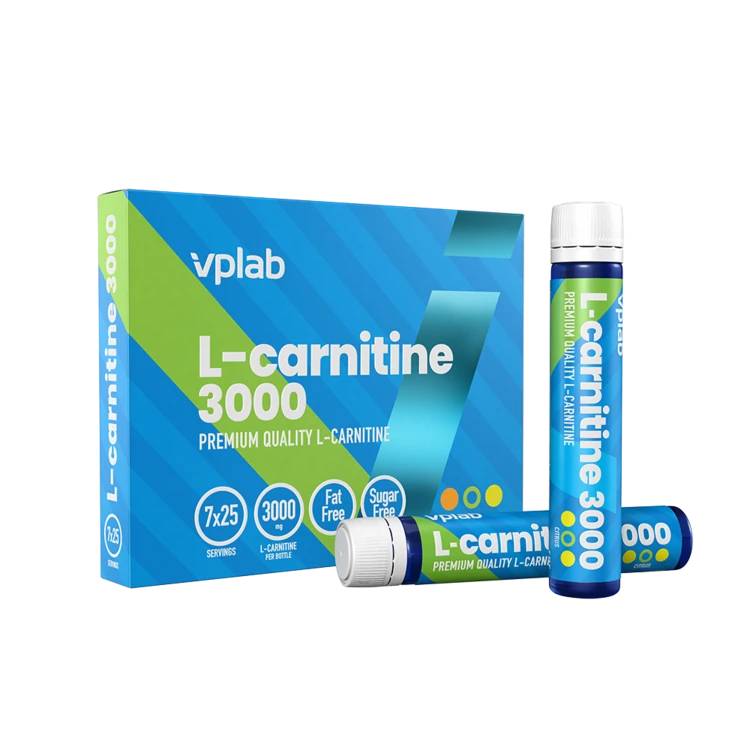 Жиросжигатель VPLab L-Carnitine 3000, 7 ампул/уп - цитрус,  ml, VP Lab. Quemador de grasa. Weight Loss Fat burning 