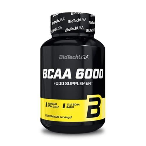 БЦАА Biotech BCAA 6000 (100 таб) биотеч,  мл, BioTech. BCAA. Снижение веса Восстановление Антикатаболические свойства Сухая мышечная масса 