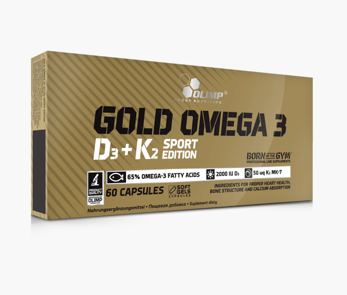 Gold Omega 3 D3+K2 Olimp Labs Sport Edition 60 caps,  ml, Olimp Labs. Omega 3 (Aceite de pescado). General Health Ligament and Joint strengthening Skin health CVD Prevention Anti-inflammatory properties 