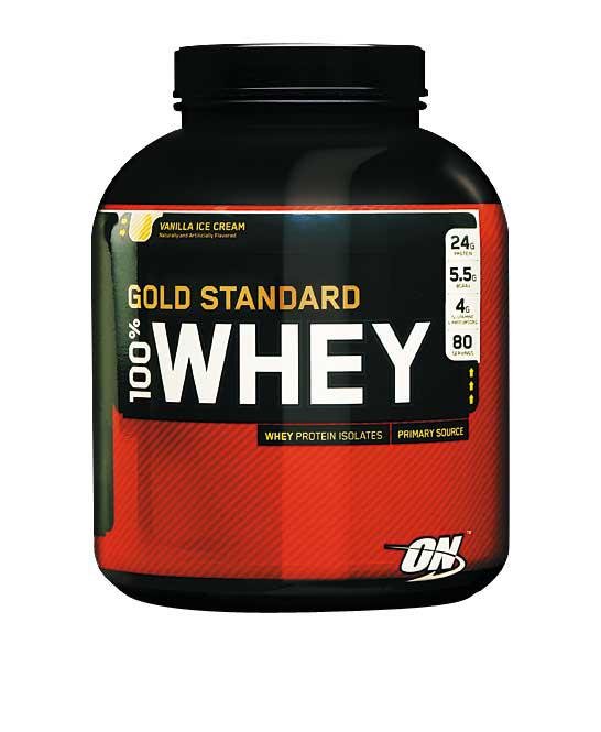 ON Whey Gold standard 2,268 кг-banana,  мл, Optimum Nutrition. Сывороточный протеин