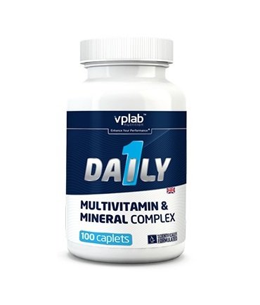 Витамины и минералы VPLab Daily 1 Multivitamin, 100 каплет,  ml, VP Lab. Vitamins and minerals. General Health Immunity enhancement 