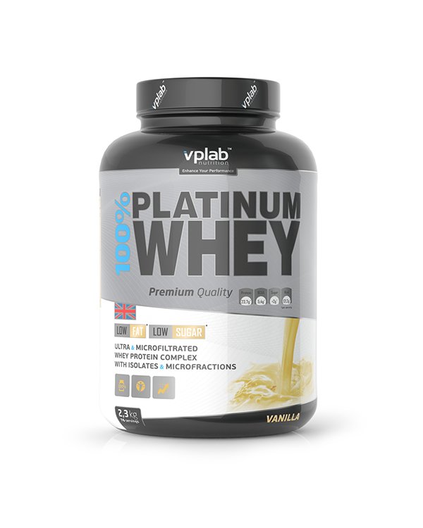 100% Platinum Whey, 2300 g, VP Lab. Whey Concentrate. Mass Gain recovery Anti-catabolic properties 
