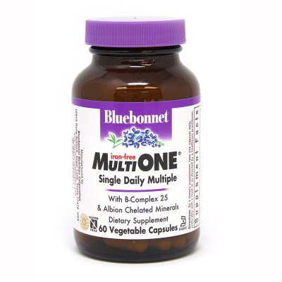 Витамины и минералы Bluebonnet Multi ONE Iron free, 60 вегакапсул,  мл, Bluebonnet Nutrition. Витамины и минералы. Поддержание здоровья Укрепление иммунитета 