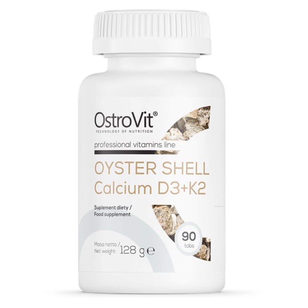 OstroVit Oyster Shell Calcium + D3 + K2 90 tabs,  мл, OstroVit. Витамины и минералы. Поддержание здоровья Укрепление иммунитета 