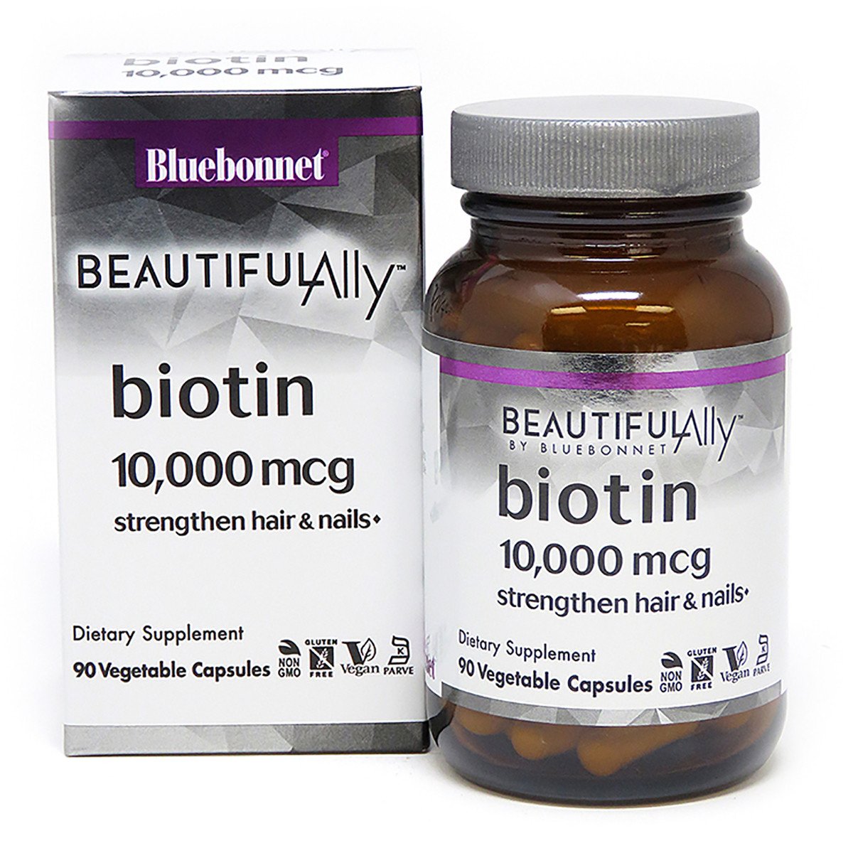Bluebonnet Nutrition Биотин, 10 000 мкг, Beautiful Ally, Bluebonnet Nutrition, 90 вегетарианских капсул, , 