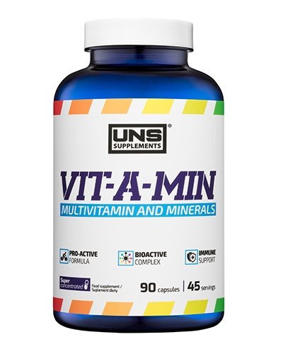 Vit-A-Min, 90 шт, UNS. Витаминно-минеральный комплекс. Поддержание здоровья Укрепление иммунитета 