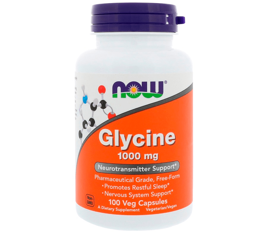 NOW Glycine 1,000 мг - 100 веган кап,  мл, Now. Аминокислоты. 