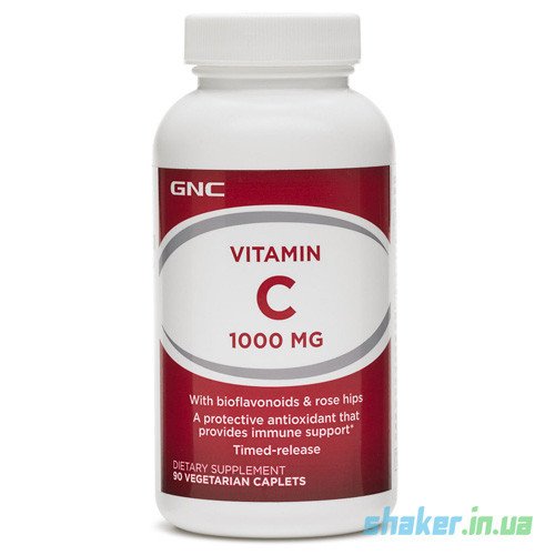 Витамин C GNC Vit C 1000 (90 таб) гнс,  мл, GNC. Витамин C. Поддержание здоровья Укрепление иммунитета 