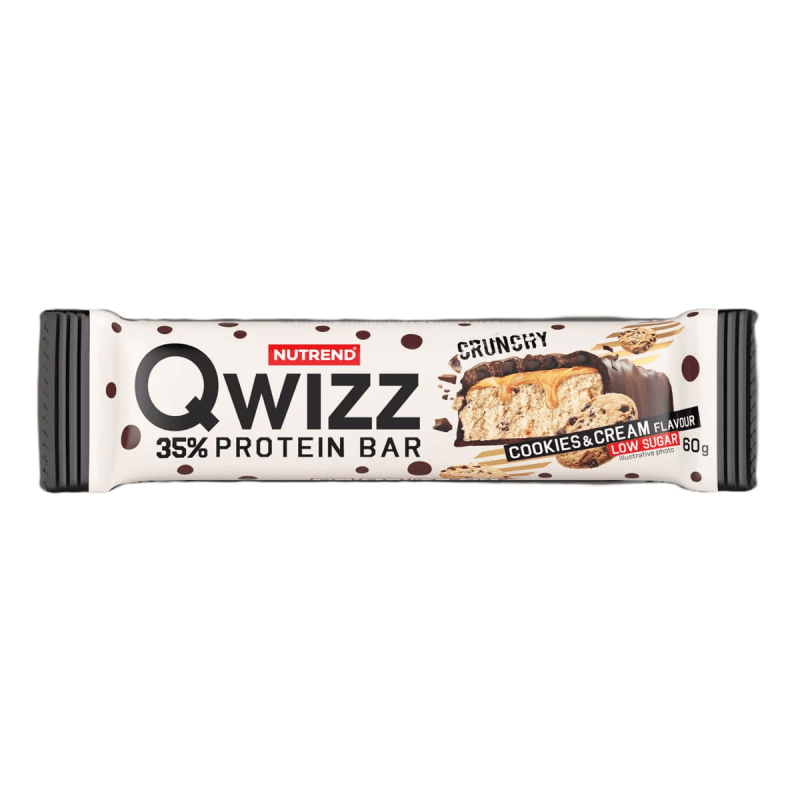 Nutrend Протеиновые батончики Nutrend Qwizz Protein Bar 60 g Cookies Cream (термін 01.10.2024), , 60 г
