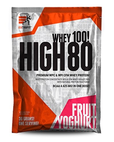 High Whey 80, 30 g, EXTRIFIT. Mezcla de proteínas de suero de leche. 