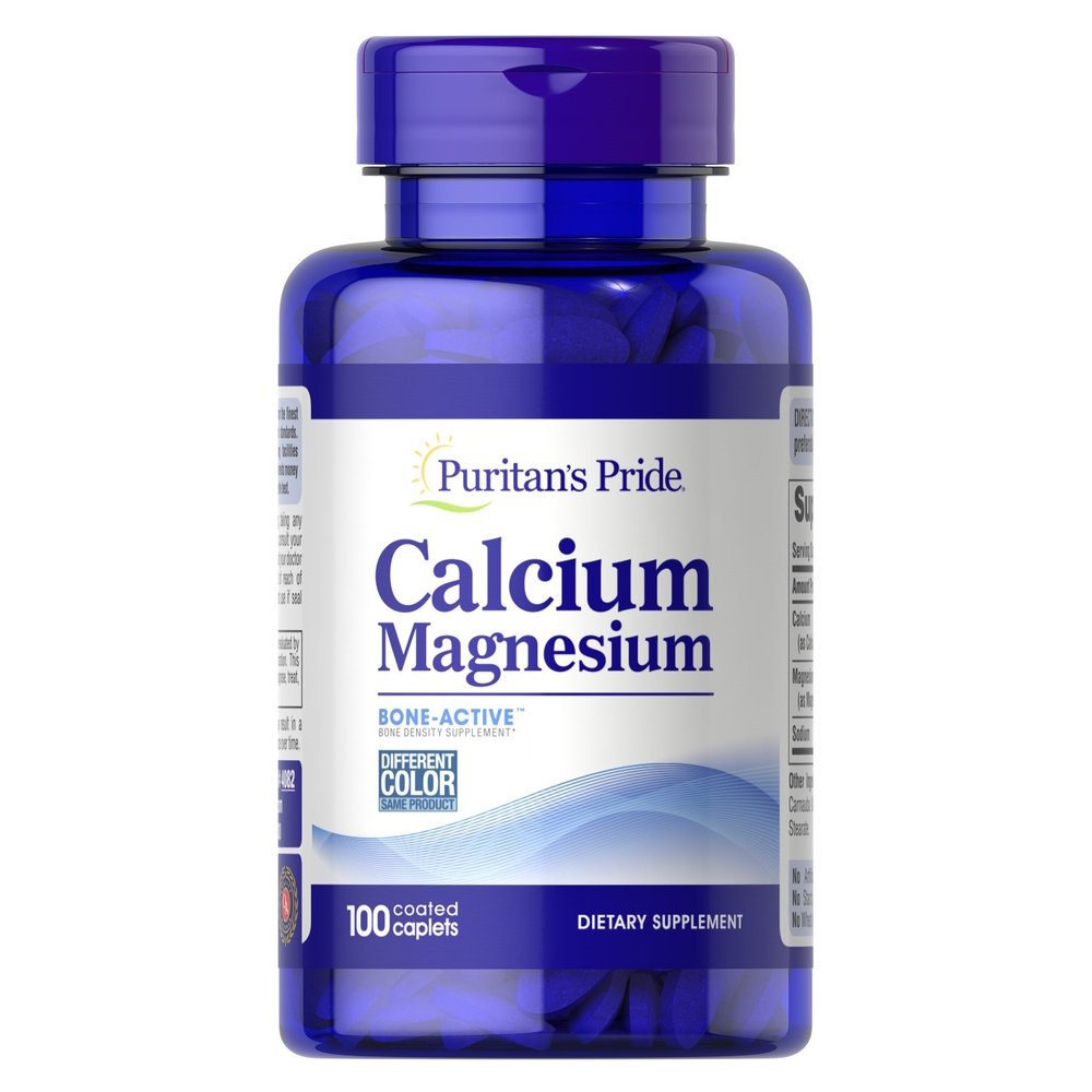 Витамины и минералы Puritan's Pride Calcium Magnesium, 100 каплет,  мл, Puritan's Pride. Витамины и минералы. Поддержание здоровья Укрепление иммунитета 
