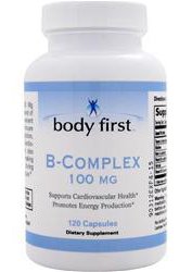 B-Complex 100 mg, 120 piezas, Body First. Vitamina B. General Health 