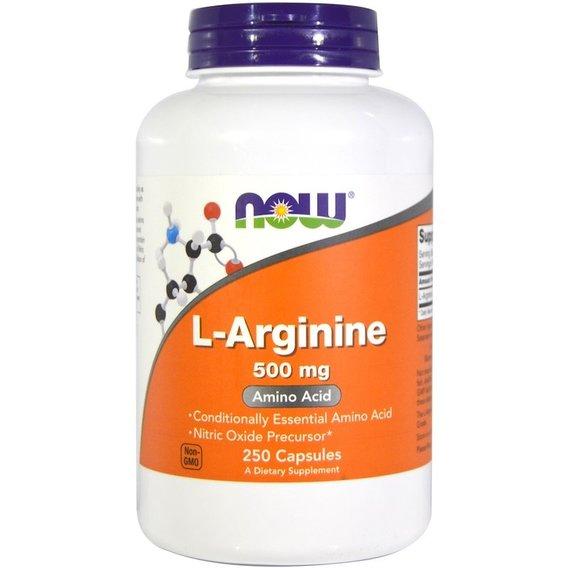 Now Амінокислота NOW Foods L-Arginine 500 mg, , 250 шт.