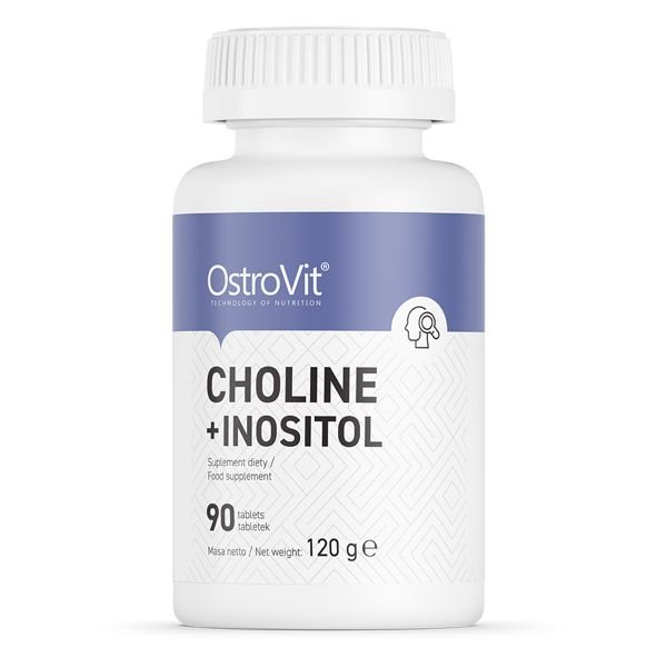 Витамины и минералы OstroVit Choline + Inositol, 90 таблеток,  мл, OstroVit. Витамины и минералы. Поддержание здоровья Укрепление иммунитета 