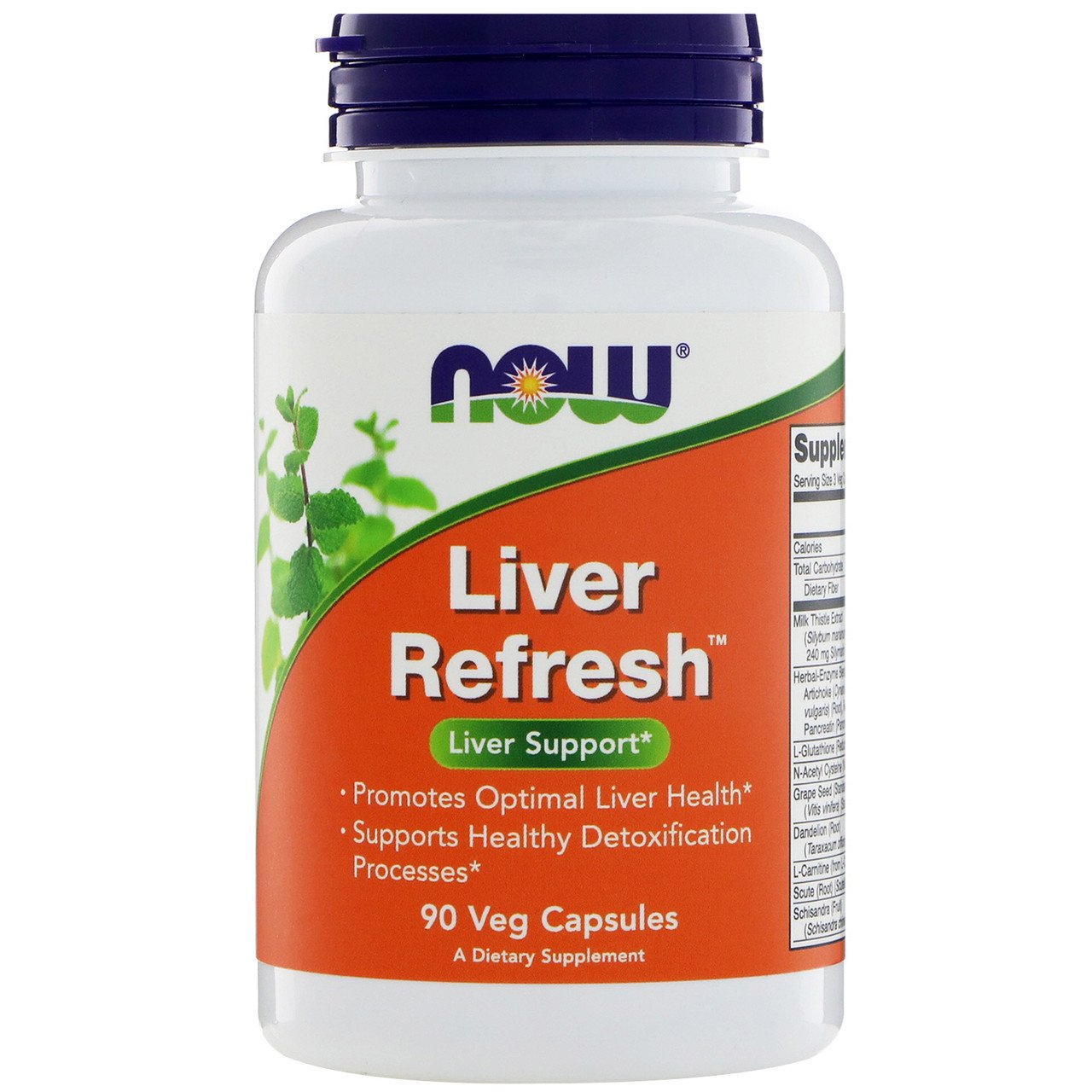 NOW Liver Refresh - 90 веган кап,  мл, Now. Спец препараты. 