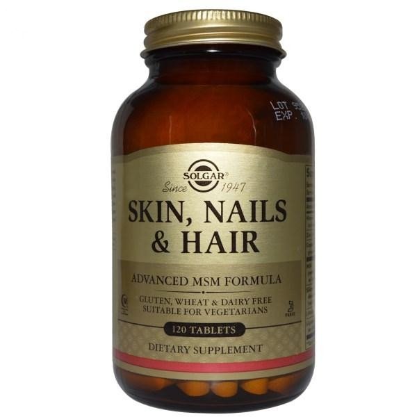 Skin, Nails & Hair, Advanced MSM Formula Solgar 120 tabs,  мл, Solgar. Спец препараты. 