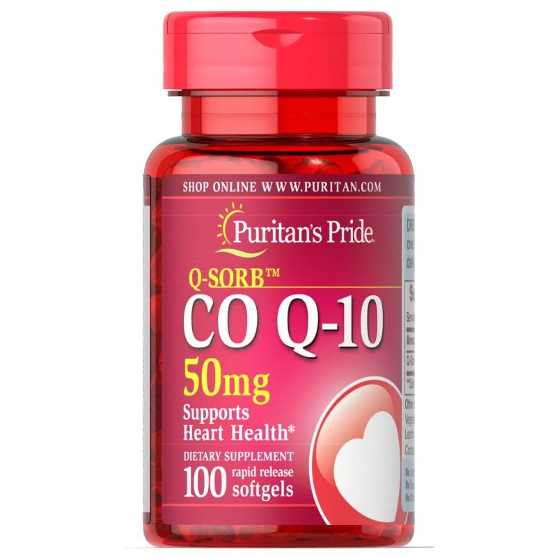 Витамины и минералы Puritan's Pride CO Q10 50 mg, 100 капсул,  мл, Puritan's Pride. Витамины и минералы. Поддержание здоровья Укрепление иммунитета 
