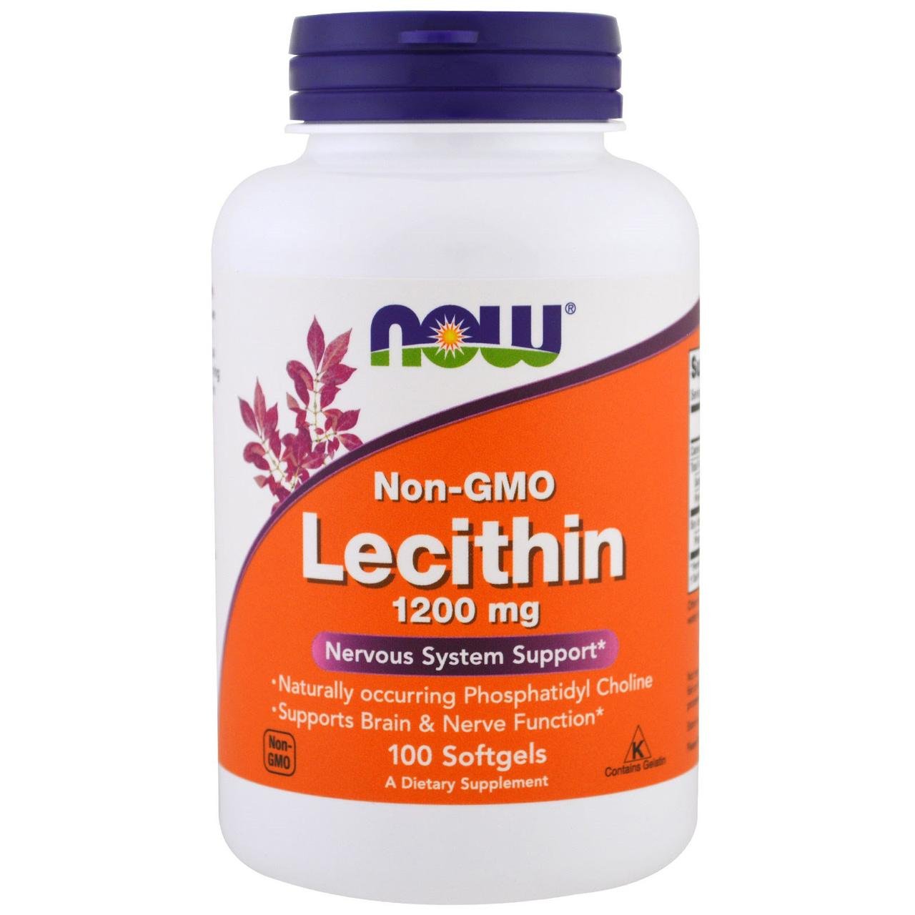 Now NOW Lecithin 1,200 мг - 200 софт кап, , 200 