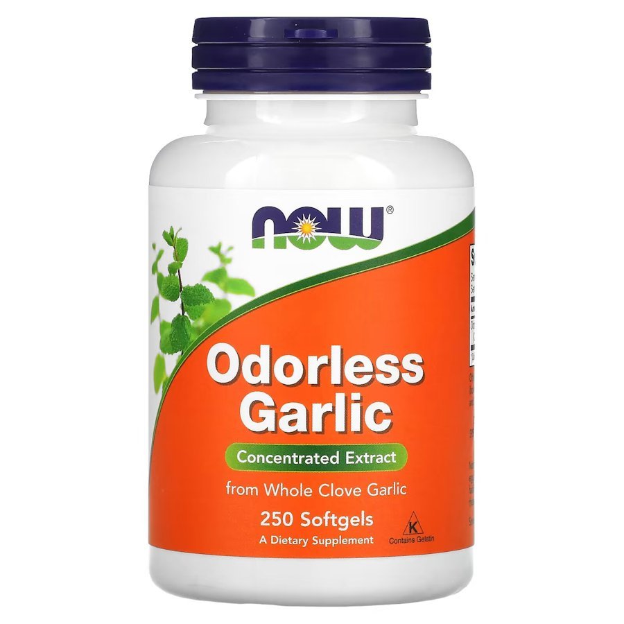 Натуральная добавка NOW Odorless Garlic, 250 капсул,  мл, Now. Hатуральные продукты. Поддержание здоровья 