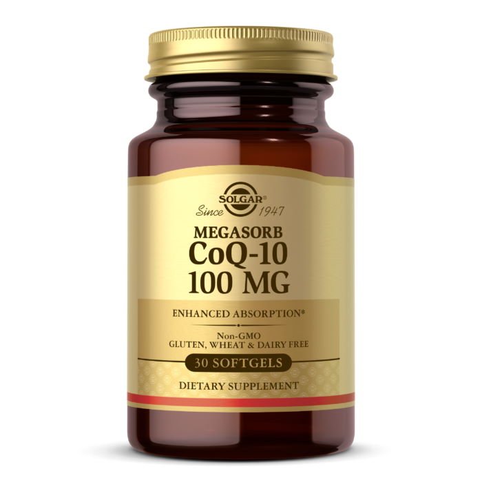 Витамины и минералы Solgar Megasorb CoQ-10 100 mg, 30 капсул,  ml, Solgar. Vitamins and minerals. General Health Immunity enhancement 