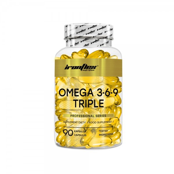 Жирные кислоты IronFlex Omega 3-6-9 Triple, 90 капсул,  мл, IronFlex. Жирные кислоты (Omega). Поддержание здоровья 