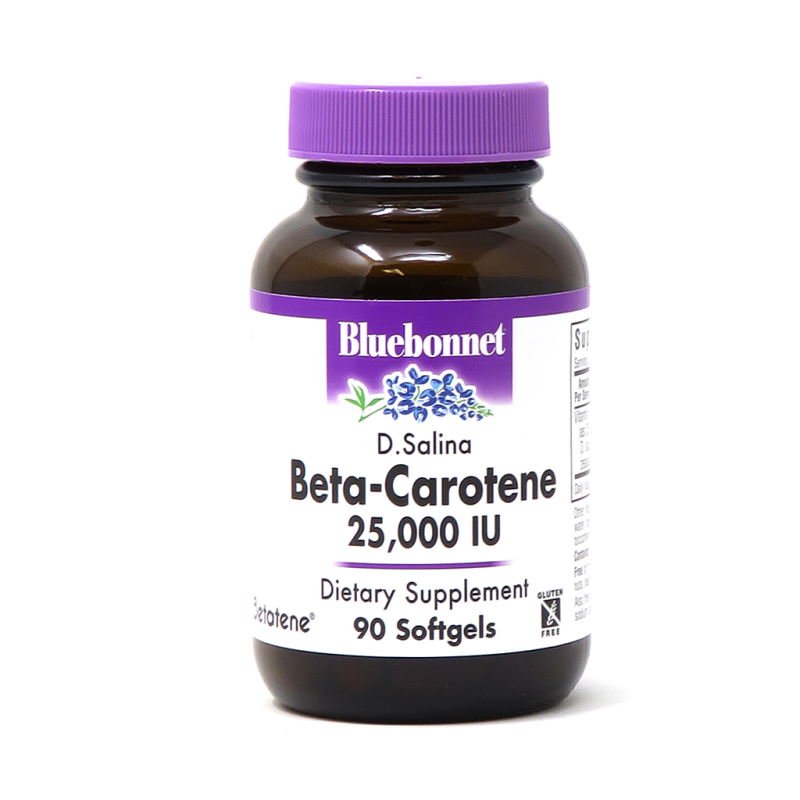Bluebonnet Nutrition Витамины и минералы Bluebonnet D.Salina Beta-Carotene 25 000 IU, 90 капсул, , 