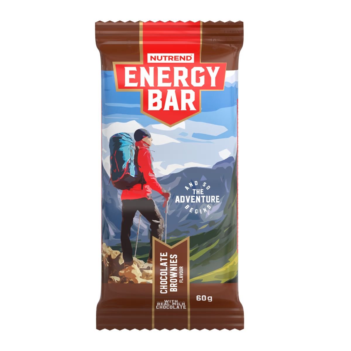 Батончик Nutrend Energy Bar, 60 грамм Шоколадное пирожное,  мл, Nutrend. Батончик. 
