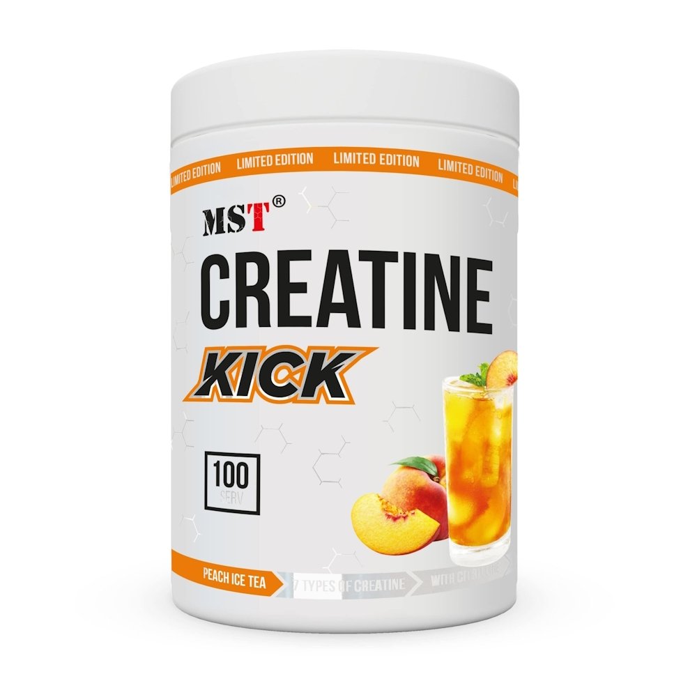 Креатин MST Creatine Kick, 1 кг Персиковый чай,  мл, MST Nutrition. Креатин. Набор массы Энергия и выносливость Увеличение силы 
