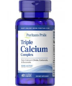 Triple Calcium Complex, 60 pcs, Puritan's Pride. Calcium Ca. 
