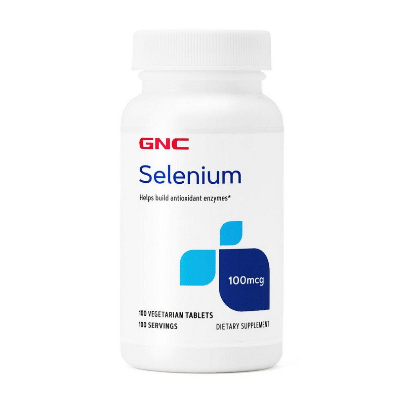 Селен GNC Selenium 100 mcg 100 таблеток,  ml, GNC. Selenium. General Health Immunity enhancement Skin health Strengthening hair and nails 