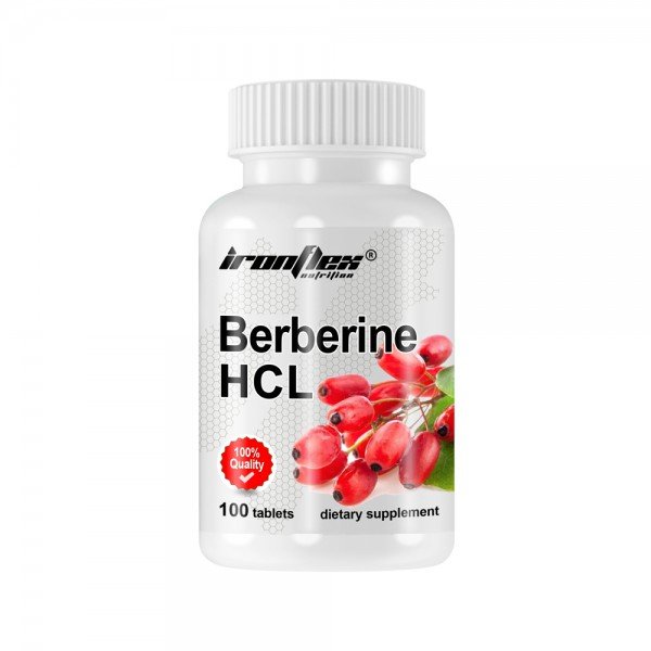 IronFlex Натуральная добавка IronFlex Berberine HCL, 100 таблеток, , 