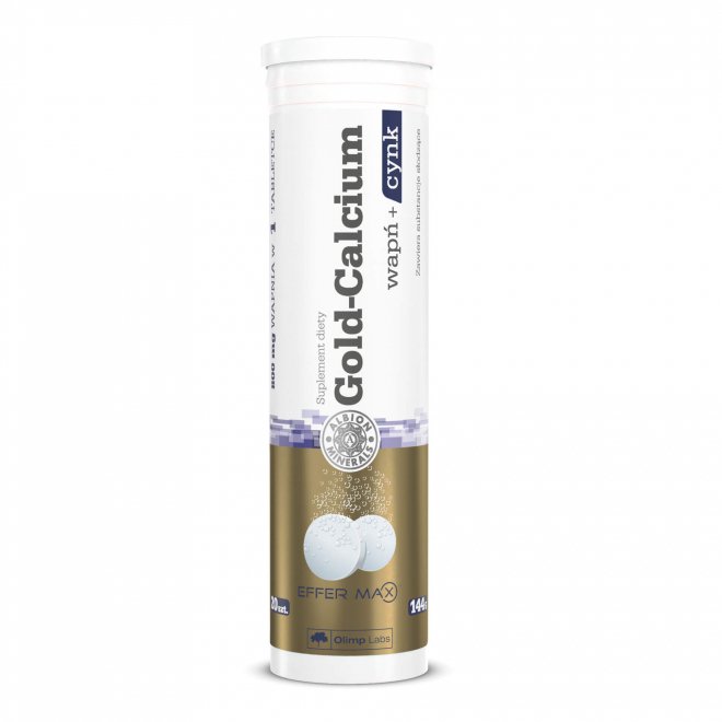 Витамины и минералы OLIMP Gold-Calcium + Zink, 20 шипучих таблеток,  мл, Olimp Labs. Витамины и минералы. Поддержание здоровья Укрепление иммунитета 